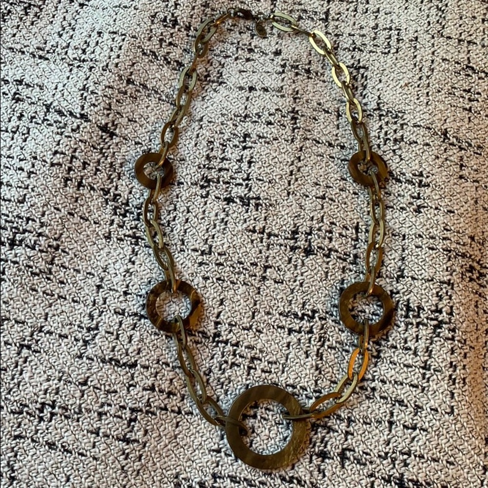 Bronze Chain with Lacquered Circular Beads
